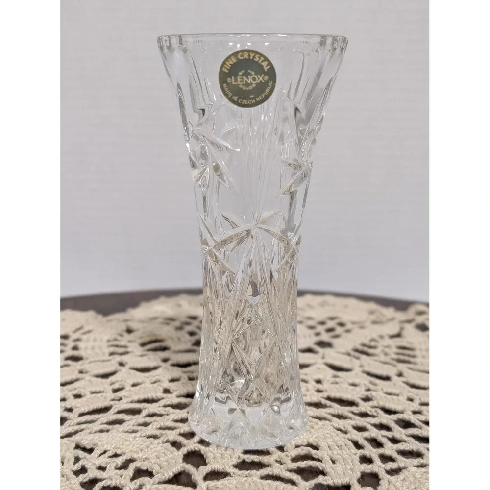 Made In USA LENOX Fine Crystal Star Vases 6